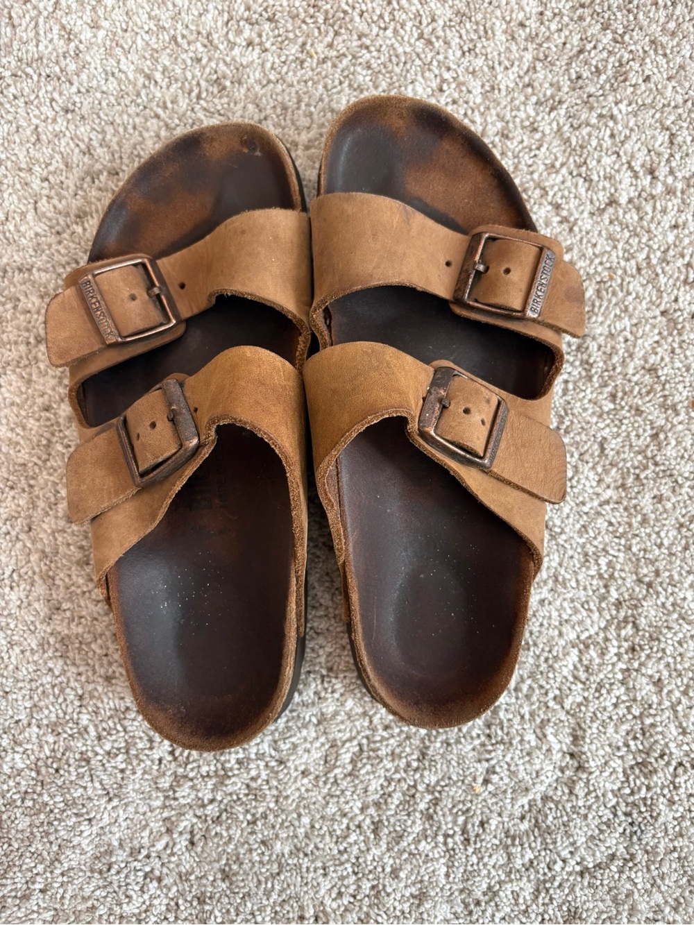 Birkenstock Tan Suede Double-Buckle Women's Sandals
